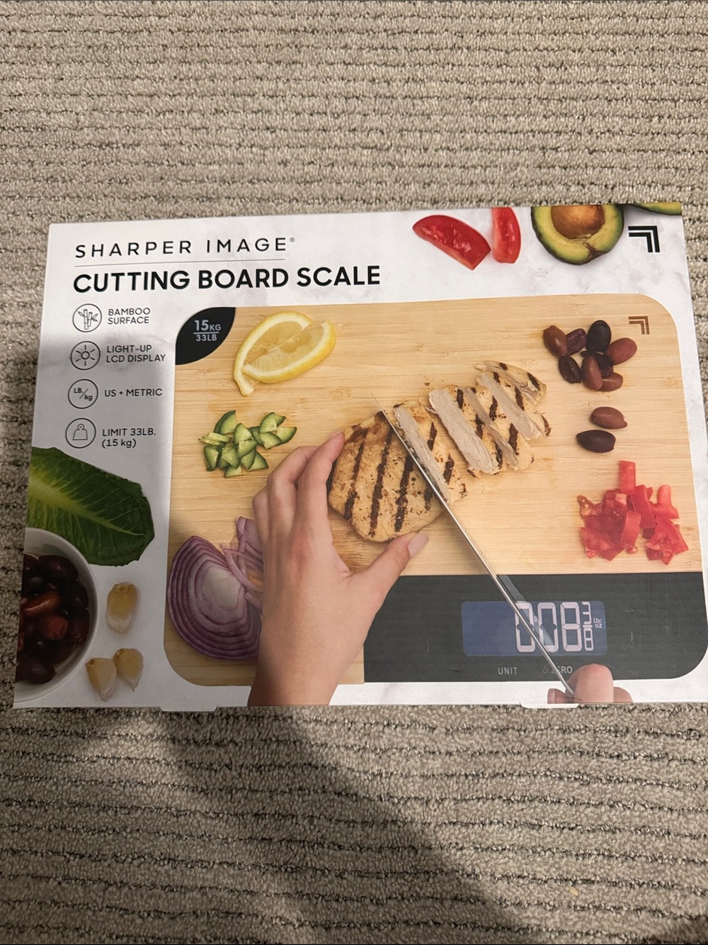 Sharper Image Cutting Board Scale